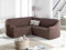 My Palace Zaira Ecksofabezug L-Form Eckcouch Bezug Rutschfester und elastischer Stretch Spandex Sitzeckenbezug Sofa Überwurf Sofahusse Couchcover Braun