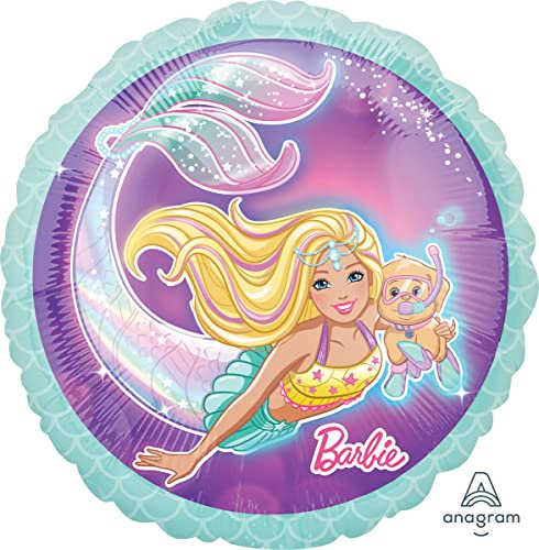 Anagram 39558-02 Folienballon, Meerjungfrau, Barbie, 43,2 cm, mehrfarbig