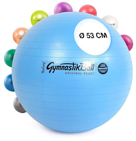 PEZZI Gymnastikball Maxafe Sitzball | Sitzball mit Burst-Proof-System, belastbar bis 400 kg, für Therapie, Sport und Büro