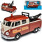 Motormax Volkwagen T1 Buli Abschlepper Braun 1950-1967 1/24 Modell Auto mit individiuellem Wunschkennzeichen