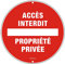 Goodvia Panneau Propriété Privée Metal Réfléchissant Rond Diamètre 300 mm, Panneau Accès Interdit Propriété Privée en Aluminium, Résistant aux Intempéries, Imperméable et Résistant aux UV, 1PC