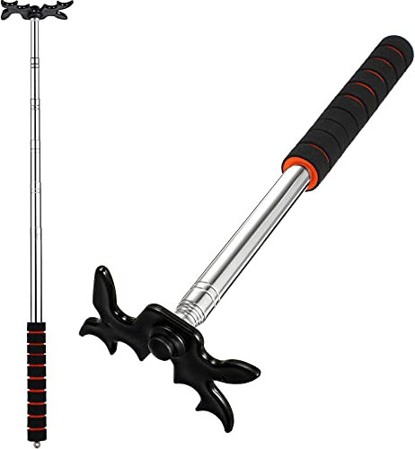 SKYLETY Einziehbare Billard Queue Stick Brücke mit Brückenkopf Billard Pool Queue Zubehör für Billardtisch Kunststoff Brückenkopf (Schwarz) SE-Skylety-463695