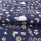 Stoff Meterware Kinderstoff Baumwollstoff - 1 Meter, Nähen, Bettwäsche, Kinder, Baby, Jungen, Mädchen, Bekleidung, Deko (Tiere Meer Blau)