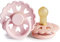 FRIGG Fairytale Schnuller 2 Packung | Latex Schnuller | BPA-Frei | Hergestellt in Dänemark | Symmetrischer Sauger in Kirschform (White Lilac/Pretty In Peach, Größe 1 (0-6 Monate))