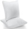 Utopia Bedding Kopfkissen (2er Set), 45 x 45 cm Schlafkissen, Gebürsteter Stoff Bezug Bettkissen, Premium Qualität Weich et Atmungsaktiv Kissen (Weiß)