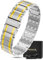 MagnetRX® Titan Magnetarmband für Herren mit dreifacher Stärke – Magnetbänder mit hochwertigem Faltverschluss und verstellbarer Länge mit Sizing Tool (Silber/Gold)