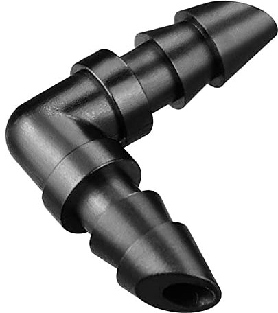 Gardrip Raccordi a gomito per irrigazione a goccia: 50 parti di irrigazione a gomito spinate con estremità affilata, adatte per tubi di irrigazione da 1/4 di pollice, connettori a gomito per sistema