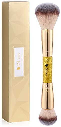 DUcare Pinceau de maquillage double extrémité pour fond de teint, poudre bronzante, idéal pour la crème ou la poudre