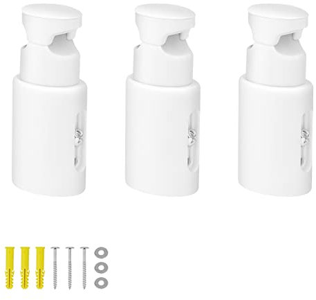 Soporte de Montaje de Radiador de 3 piezas, Soporte de Montaje de Toallero ABS HASLED, Espaciado Ajustable, Adecuado para Radiadores de Baño Rectos o Curvos