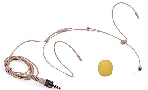 HUIOP Micro-Casque léger Serre-tête Microphone à condensateur Prise 3,5 mm Compatible avec l'émetteur de Poche sans Fil Sennheiser