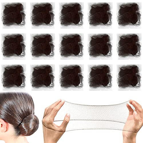 Sularpek Retine per Capelli, 35 Pezzi Reti per Capelli Invisibili, Retina Chignon con Bordo Elastico, Retina per Capelli per Infermiere, Ballerini, Hostess di Compagnie Aeree (Marroni)