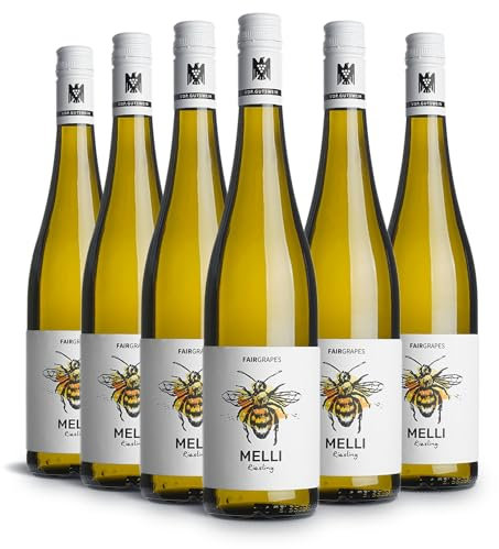 FairGrapes Riesling »Melli« | 89+ Punkte Falstaff | VDP.Gutswein | 2023 Weißwein Trocken | Limette & Grapefruit | Geschenkidee (6 x 0.75 l)