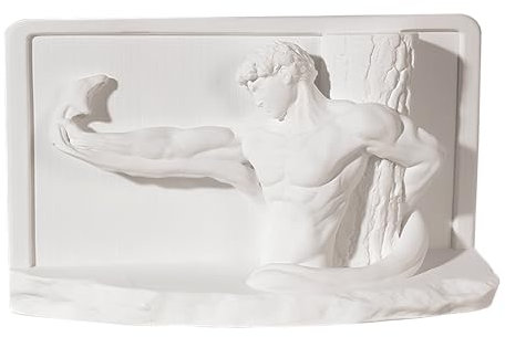 Vimtrysd David Battle Snake Statue, Michelangelo David Bust Figur, Büste Statuen für Wohnkultur, Couchtisch, Büro, Wohnzimmer, Sammlung, Figuren, Kunstdekoration