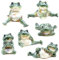 Abaodam Outdoor Decor Frosch Figurine Tier Statue Wohnkultur Keramik Schmuck Keramik Desktop Ornament
