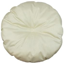 Lit pour Animal - Rond - Diamètre : 40 cm - Couleur écru - Matelas pour Chien et Chat - Lavable - Idéal pour les Paniers de Transport ou les Lits pour Animal