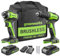 Greenworks - 24V brushless Cordless Drill and Impact Driver, Power Tool Combo kit Included 1/2 Drill and hex Impact Driver