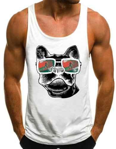 HOTCAT Tank Top Herren Ärmelloses Muskelshirt Fitness Gym Fashion Streetstyle Unterhemd Baumwolle Shirt