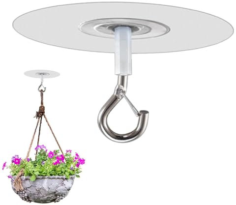 1/2 ganci autoadesivi da soffitto – Ganci autoadesivi opachi, autoadesivi resistenti all'acqua, gancio da parete, gancio adesivo impermeabile, gancio da incollare per piante, campanelli eolici,