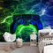 Fototapeten Gamepad Wandtapete Vlies Wand Tapete- 250 x 175 cm Blaugrüner Blitz Tapete- Schlafzimmer Büro Flur Dekoration Wandbilder Moderne Wanddeko Fototapete