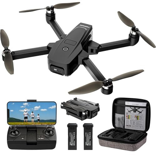 TEEROK T18 Upgraded 4K Drone with Camera for adults, RC Quadcopter, SD card compatible, Headless Mode, Long Flight Time,3D Flips, 2 Batteries