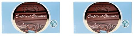 Buratti Confetti Cioccolato, Azzurro, 1 kg, (Confezione da 2)