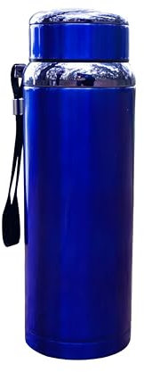 Borraccia Termica 800 ml in Acciaio Inox 316 – Isolamento a Doppia Parete – Mantiene 24h Freddo / 12h Caldo – Design Sportivo con Laccio – Colore Blu