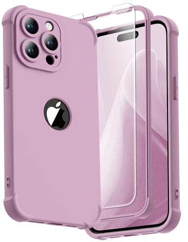 ORETECH Coque pour iPhone 14 Pro Max + 2 Pièces Verre Trempé Protection écran, Antichoc Souple Silicone TPU Arrière Rigide PC Avant Housse de Protection pour iPhone 14 Pro Max 6,7 Cassis