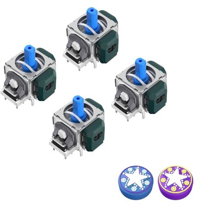 AKNES TMR Elektromagnetischer Joystick Ersatz für Switch Pro Controller, Anti-Drift Stick Reparatur Zubehör für Switch Pro Controller - 2 Paare