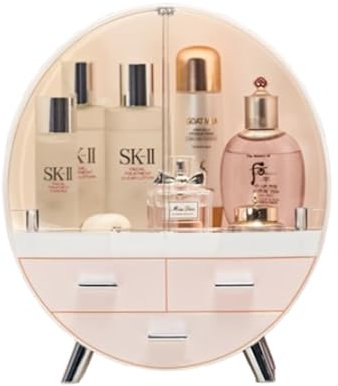Make -up -Aufbewahrungsorganisator Box, wasserdichte große Kosmetikorganisator Speicher mit Schubladen Hautpflege Kosmetische Vitrine für Arbeitsplatten für die Arbeitsplatte ,B,34*29.5*15.5cm