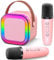 Gontence Karaoke Machine 2 Microphones - Pink Karaoke Microphones for Girls Birthday Presents - Girls Toys Age 3-12 - Kids Microphone Toys for 3-15 Year Old Girls - Christmas and Easter Gifts for Kids