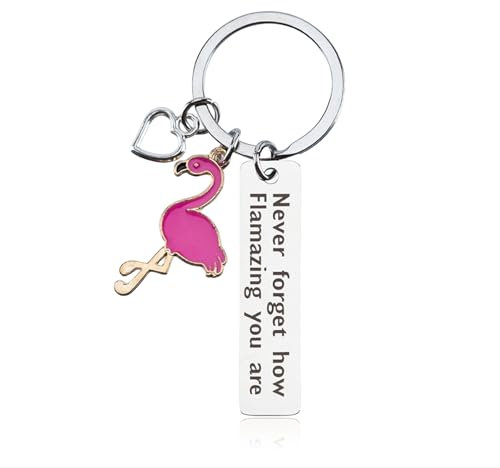 Goiern Flamingo Geschenke für Frauen, Flamingo Schlüsselanhänger Frauen Schlüsselanhänger, Inspirierende Geschenke für Frauen, Motivierende Geschenke, Mutmachende Geschenke