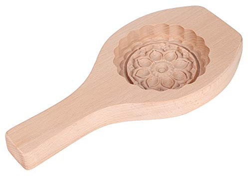 Dioche Maamoul Wood Mold Molde para Tartas de Luna DIY con Bonitos Diseños - Molde de Madera para Hornear Pasteles - Adecuado para Tartas de Luna Caseras con Niños y Familias - 9,8 X 4,5 X 0,9 (No 06)