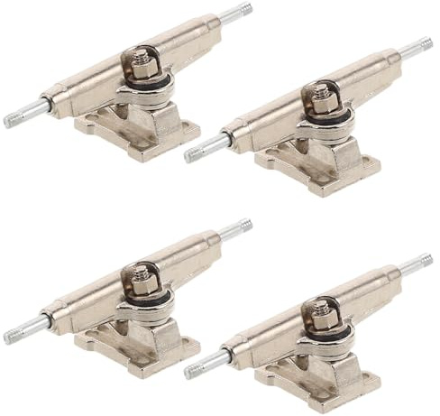 MUSISALY 4-teiliges Set Ersatzachsen für Fingerboards, 32 mm breit, silberfarbene Legierung, inklusive Bushings und Unterlegscheiben, Hardware-Teile für DIY-Street-Park-Setups