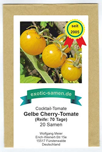 gelbe Cherry-Tomate - auch für Balkon/Terrasse - 20 Samen