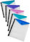 Snopake Polyfile 15695 Klarsichthüllen für Ringordner, A4, Klappe mit Druckknopfverschluss, Electra-Farben, 5 Stück