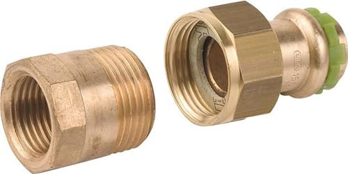 Rotguss - Pressfitting - Verschraubung 35 mm x 1 1/4 i/IG (Kontur V)