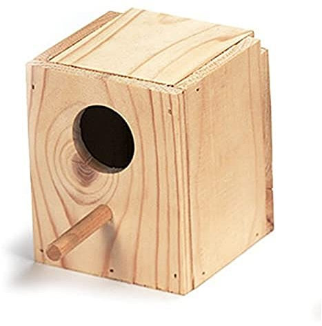 Arquivet Holznest für exotische Vögel - Vogelhaus - Nest für Naturvögel - 10 x 10 x 12 cm - Zubehör - Vogelhäuser - Nistkasten