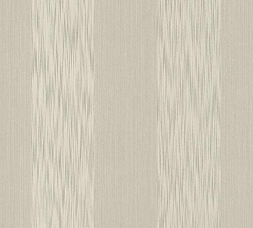 A.S. Création Architects Paper Textiltapete Tessuto Tapete mit Blockstreifen 10,05 m x 0,53 m beige Made in Germany 956606 95660-6