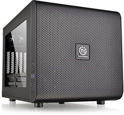 Thermaltake Boitier Micro ATX compatible Core V21 avec fenêtre (Noir) Black