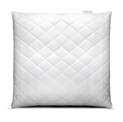 Schiesser Kopfkissen Hygge mit Faserfüllung aus recyceltem Polyester | individuelle Höhenanpassung | schadstoffgeprüft | Oeko-TEX | für Allergiker geeignet | Made in EU | 80x80cm