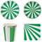 JIAN YA NA Birthday Party Supplies Set Plates Napkins Cups Paper Tableware Kit for 16 Guests Dark green