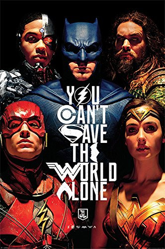 Justice League - Save The World - Poster Plakat Druck - Größe 61x91,5 cm