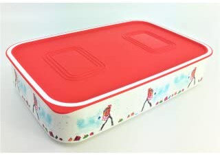 TUPPERWARE Quadro 1,1 L rot weiß Winter Behälter Dose Box Vorrat Optimum Ultimo