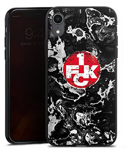 Silikon Hülle kompatibel mit Apple iPhone Xr Case schwarz Handyhülle 1. FC Kaiserslautern Muster Wappen