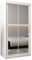 MEBLE KRYSPOL Tokyo 3 100 Schlafzimmerschrank mit Zwei Schiebetüren, Spiegel, Kleiderstange und Regalen – 100x200x62cm - Mattweiß