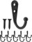 Fuxxer 10x Klassische Metall-Haken, Handtuch-Haken, Eisen-Haken, 32 x 21 mm, schwarz