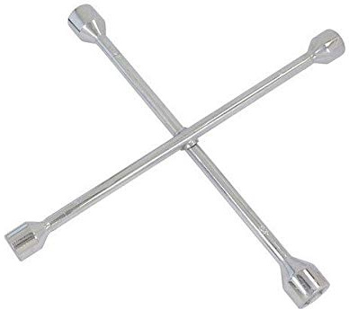 Motacare® 4 Way Cross Wheel Brace Nut Lug Wrench Spanner Socket Remover Car Van Tool - 17 x 19 x 21 x 23 mm