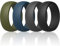 ThunderFit Herren-Eheringe aus Silikon, 7 Ringe, 4 Ringe, 1 Ring, 8,7 mm breit, 2 mm dick