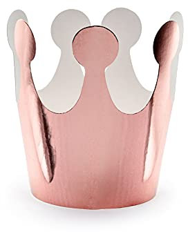 GODAN Party Kronen Prinzessin 6 Stück Rosegold Party Hüte Kindergeburtstag Kopfbedeckung Party Deko Geburtstag
