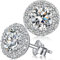 Ohrstecker Silber 925 Damen Herren Ohrringe, Zirkonia Diamant Ohrstecker Ohrringe Set Stecker Damen Silber
